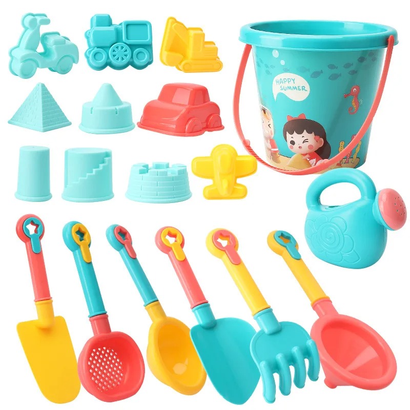 Kids Outdoor Clubhouse - 18PCS Beach Toy Set Bucket Seaside