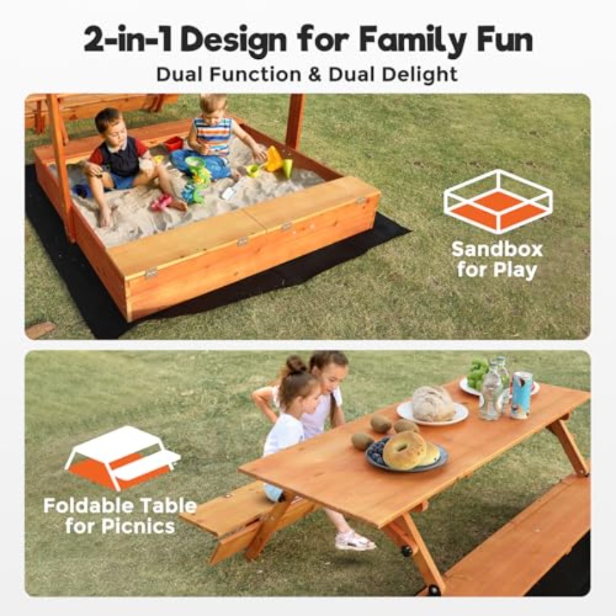 Backyard outdoor kids wooden s - огляд і ціна Kids Outdoor Sandbox