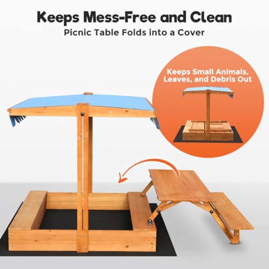 Backyard outdoor kids wooden s - огляд і ціна Kids Outdoor Sandbox