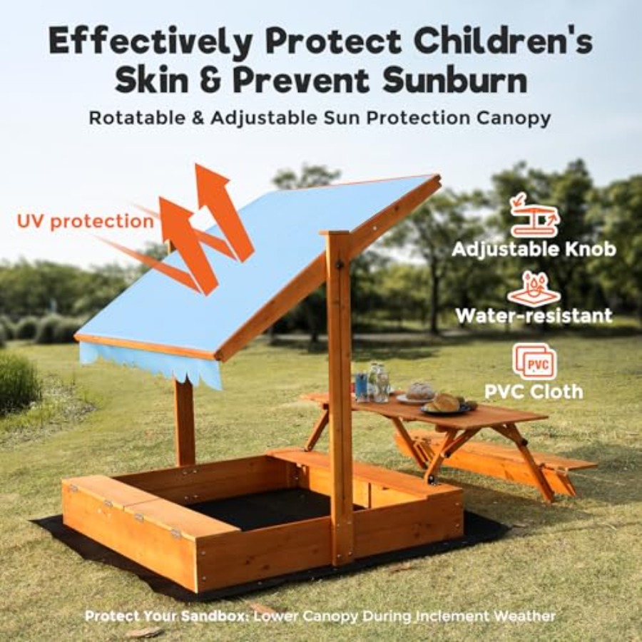 Backyard outdoor kids wooden s - огляд і ціна Kids Outdoor Sandbox