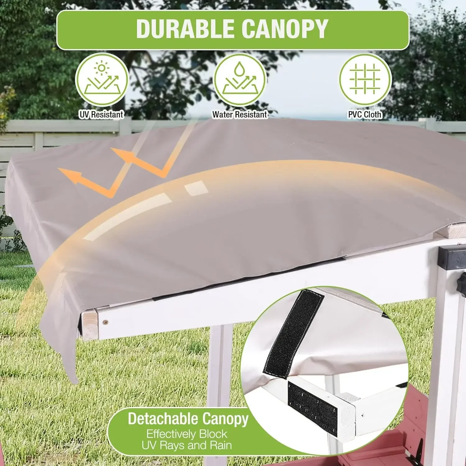 Kids Wooden Outdoor Sandbox w/ - огляд і ціна Kids Outdoor Sandbox