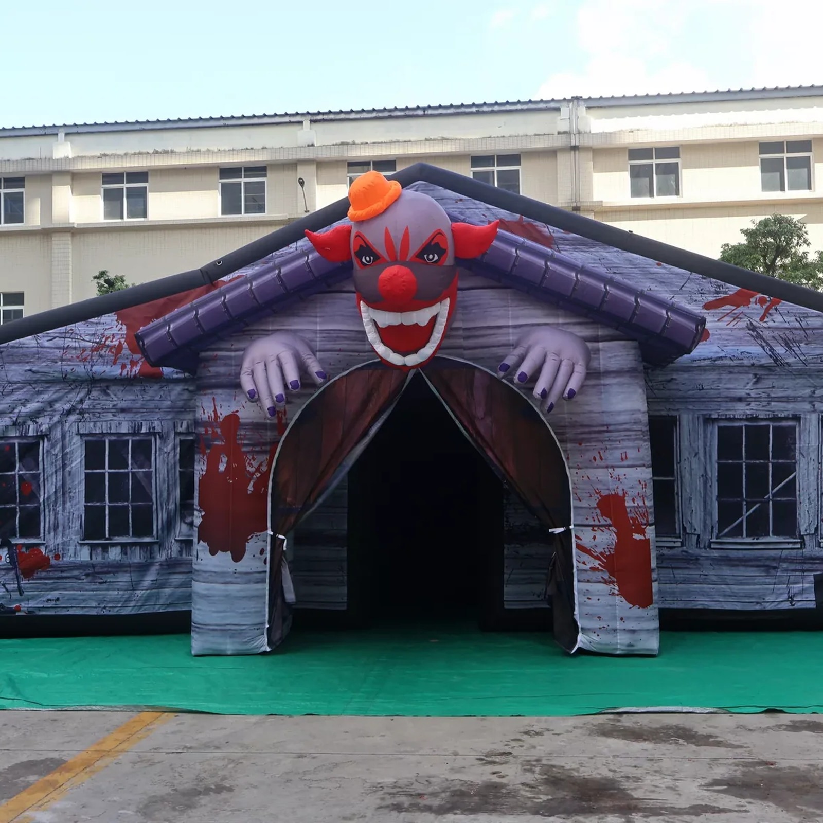 Large Gray Covered Inflatable  - огляд і ціна Kids Outdoor Party Venue