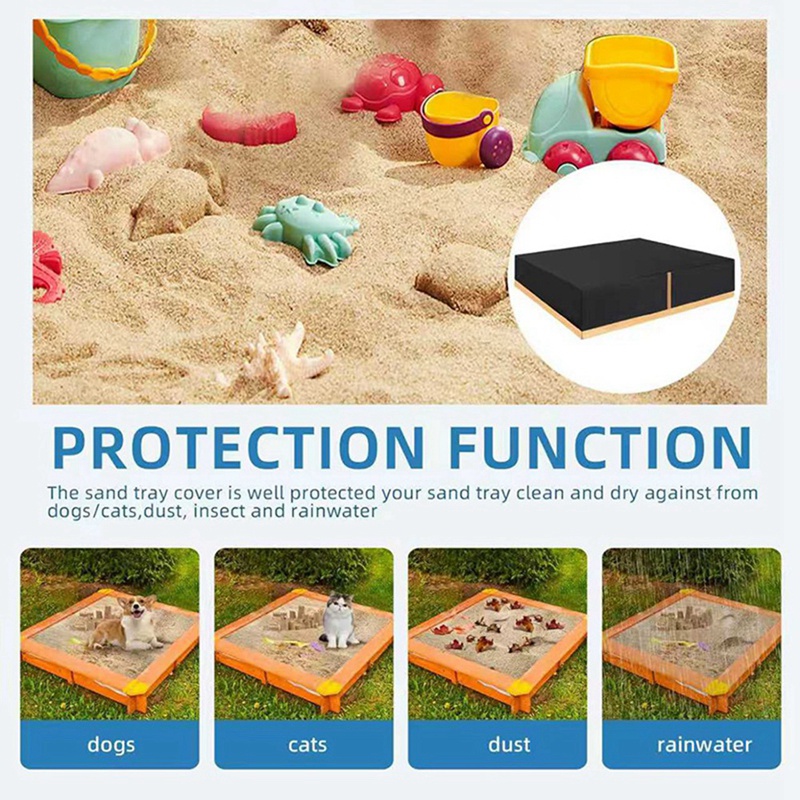 Sand Box Cover Heavy Duty Squa - огляд і ціна Kids Outdoor Sandbox