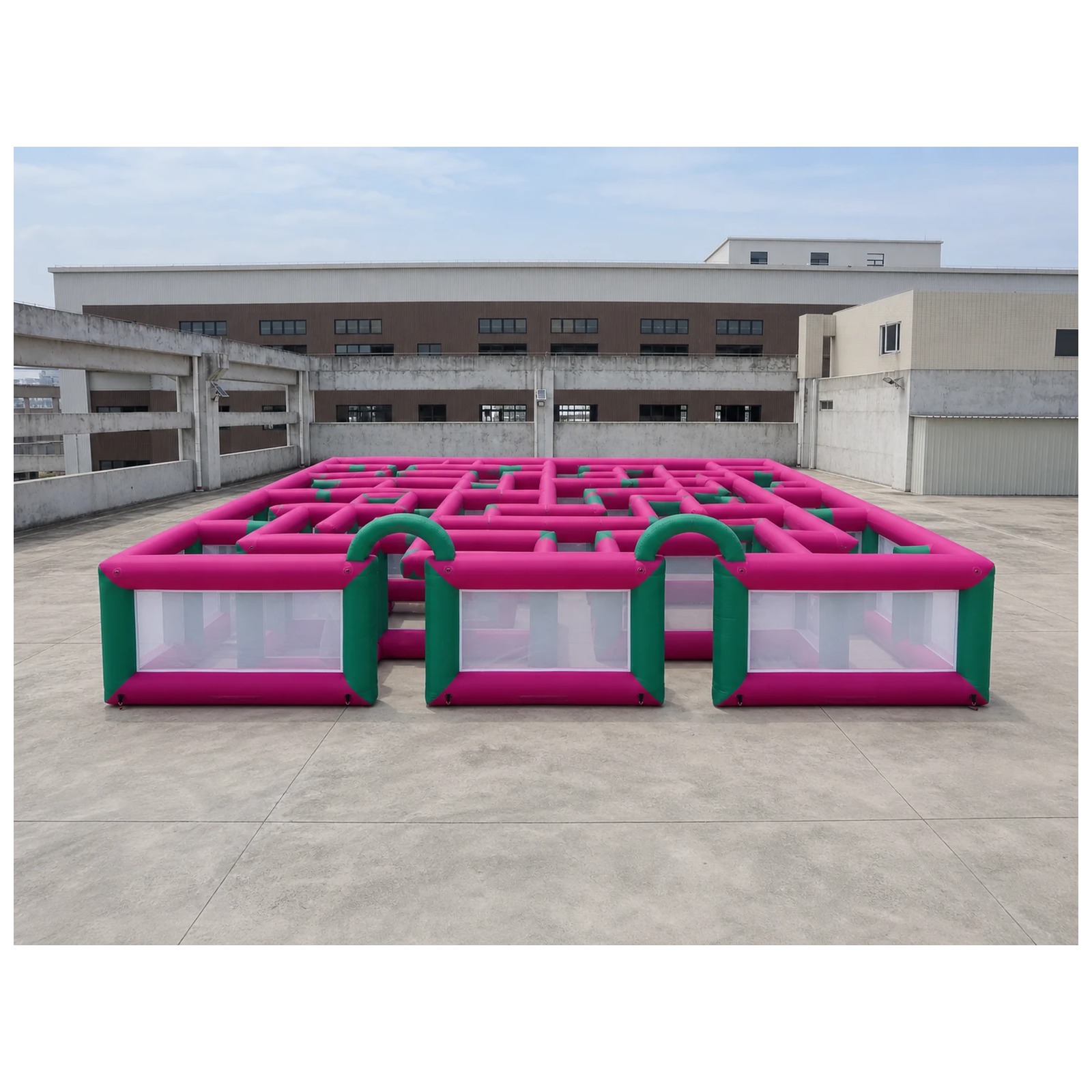 Large Magenta Green Mesh Open  - огляд і ціна Kids Outdoor Party Venue