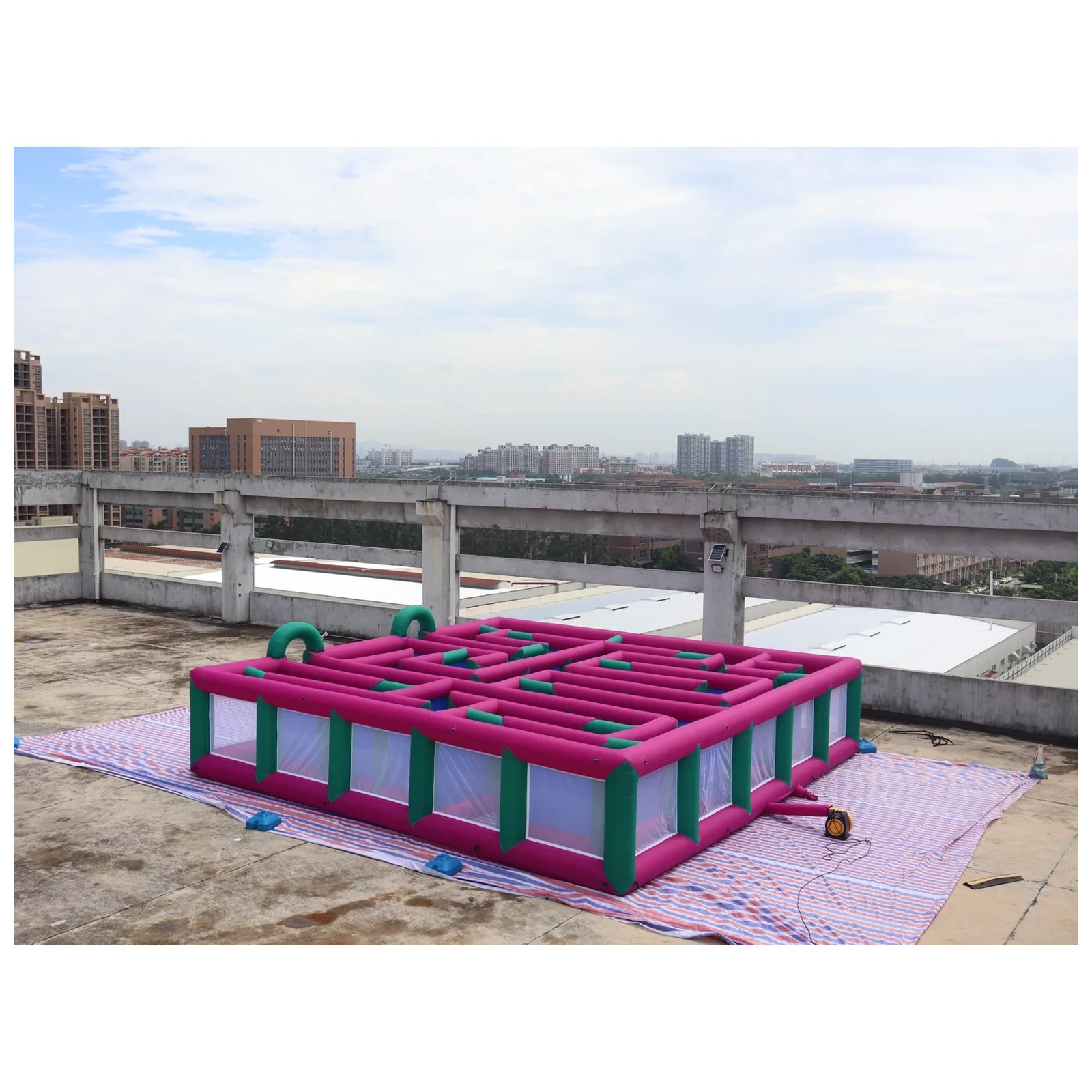 Large Magenta Green Mesh Open  - огляд і ціна Kids Outdoor Party Venue