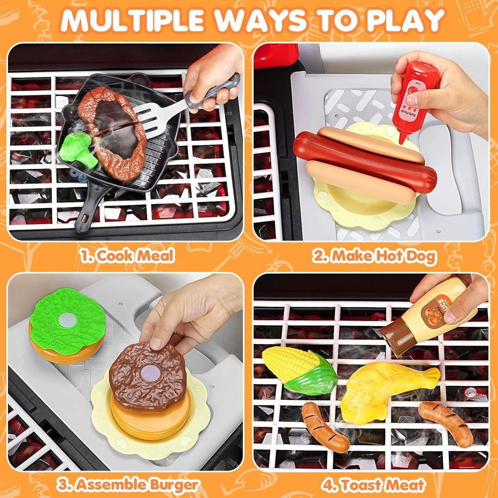 Kids Play Kitchen Toys, BBQ Gr - огляд і ціна Kids Outdoor Bbq