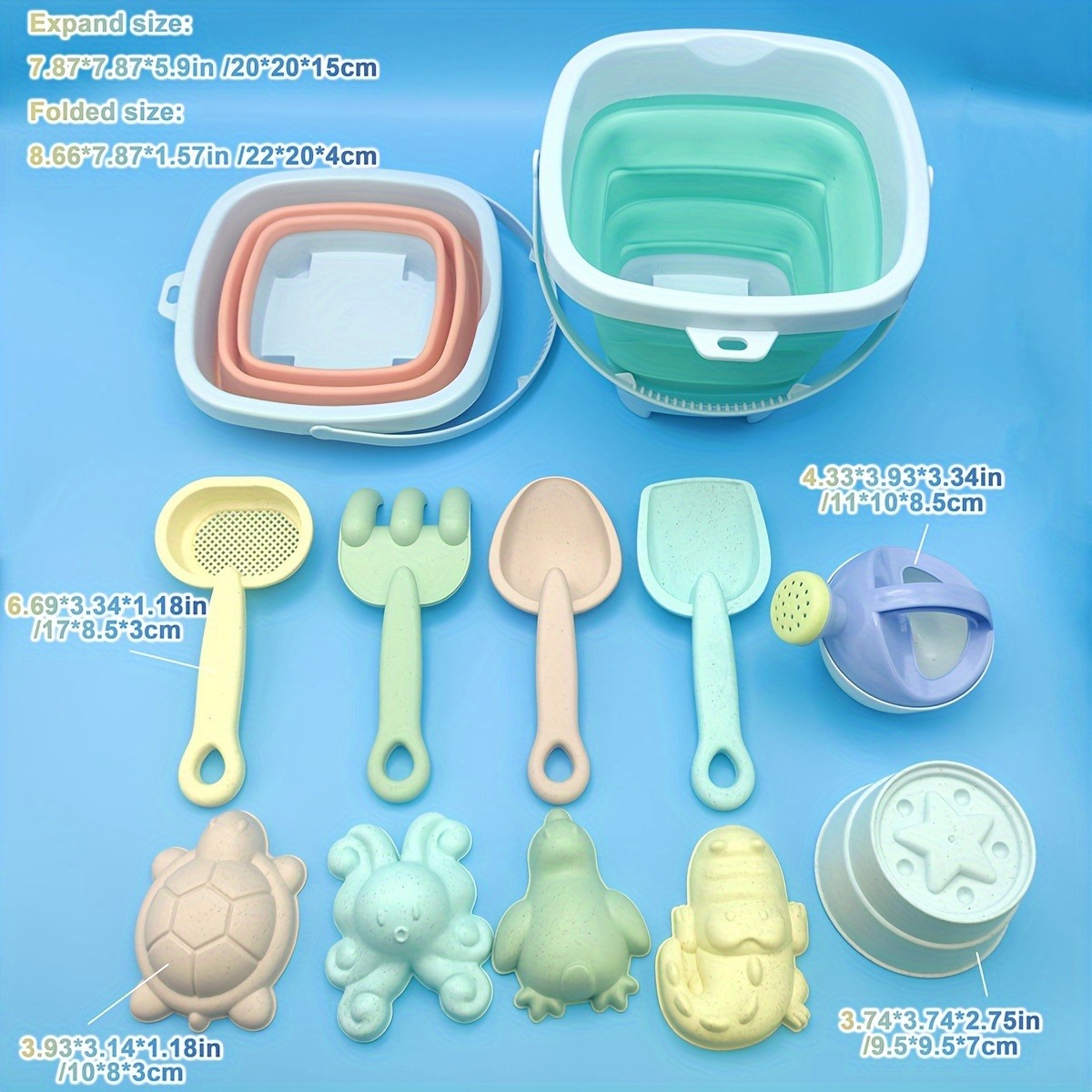 11 PCS Beach Sand Play Water S - огляд і ціна Kids Outdoor Sandbox