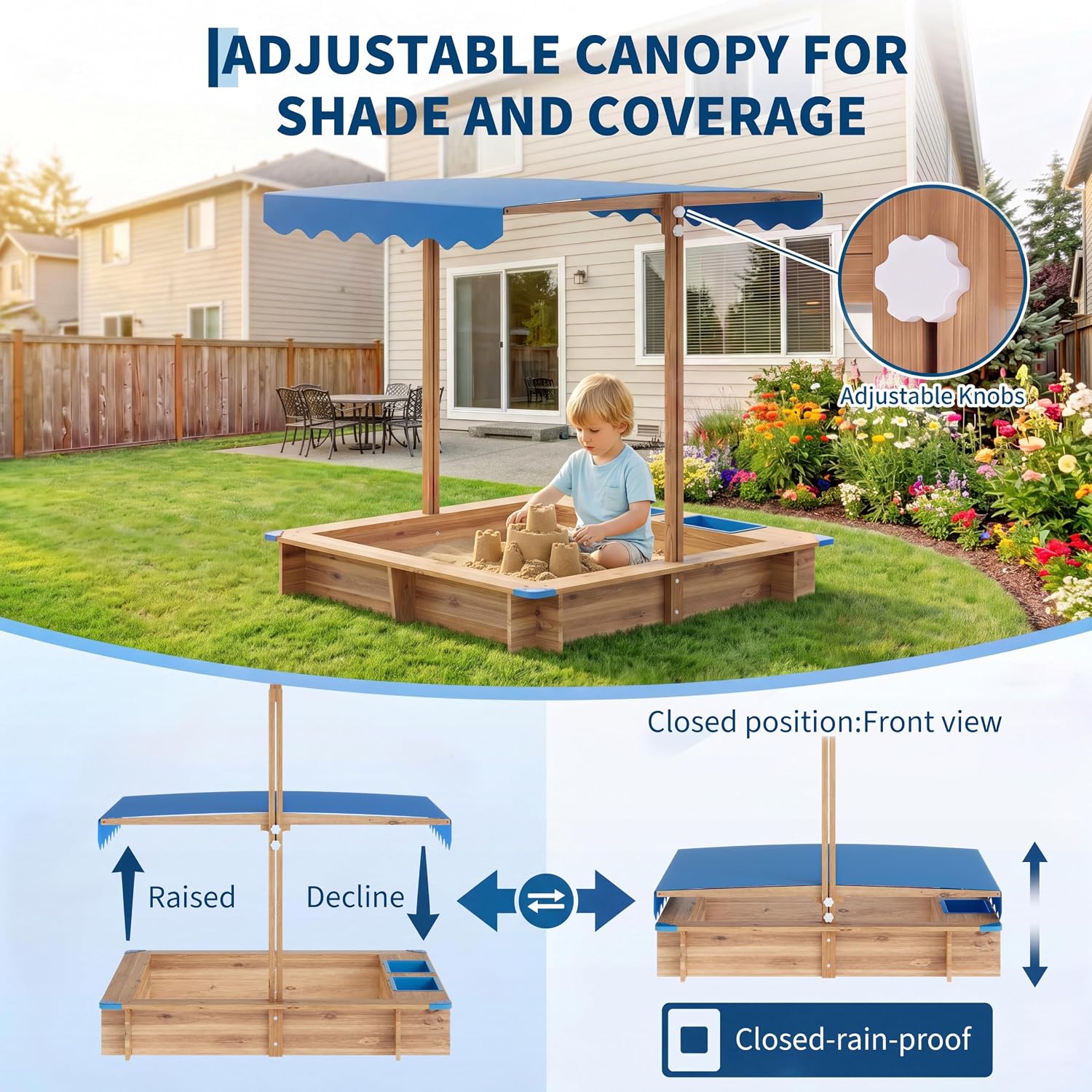 Children Outdoor Sand Pit Kids - огляд і ціна Kids Outdoor Sandbox